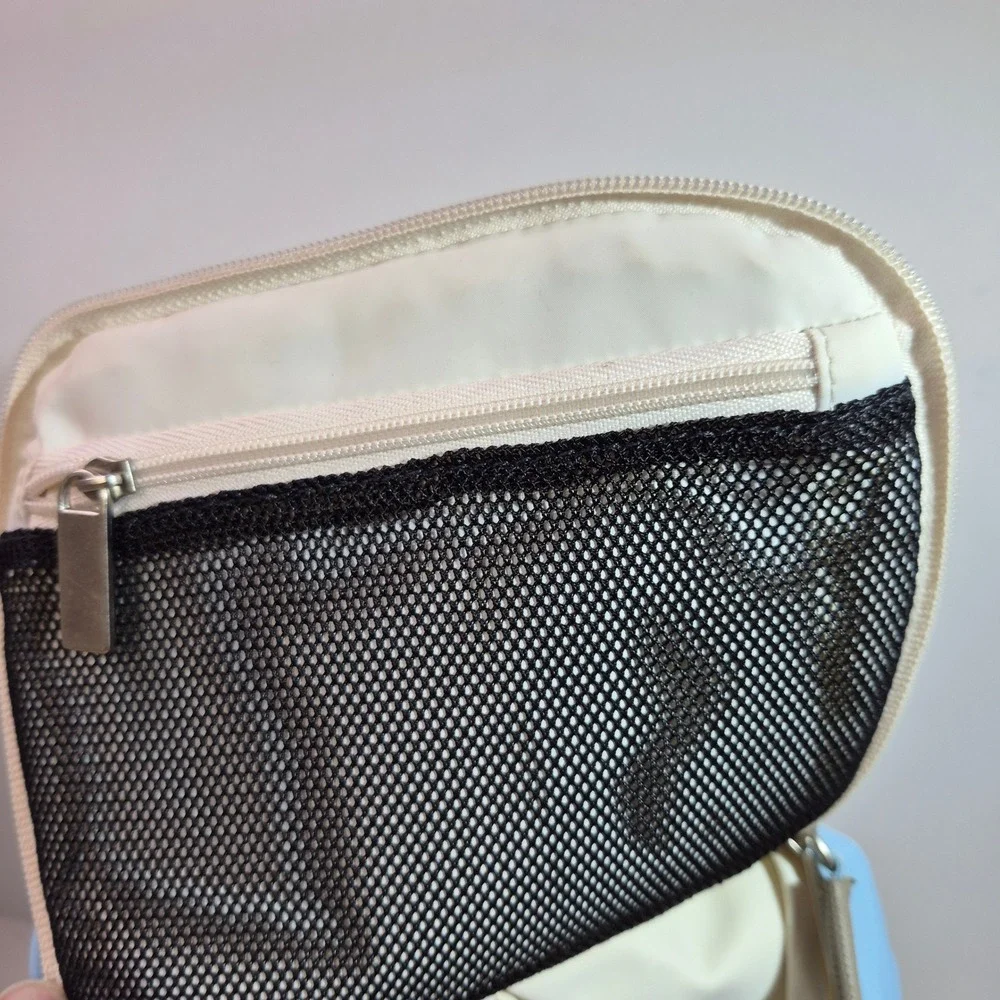 Callaway Golf Shoe Bag Light Blue Grey Chevron Logo Zippered Travel Case